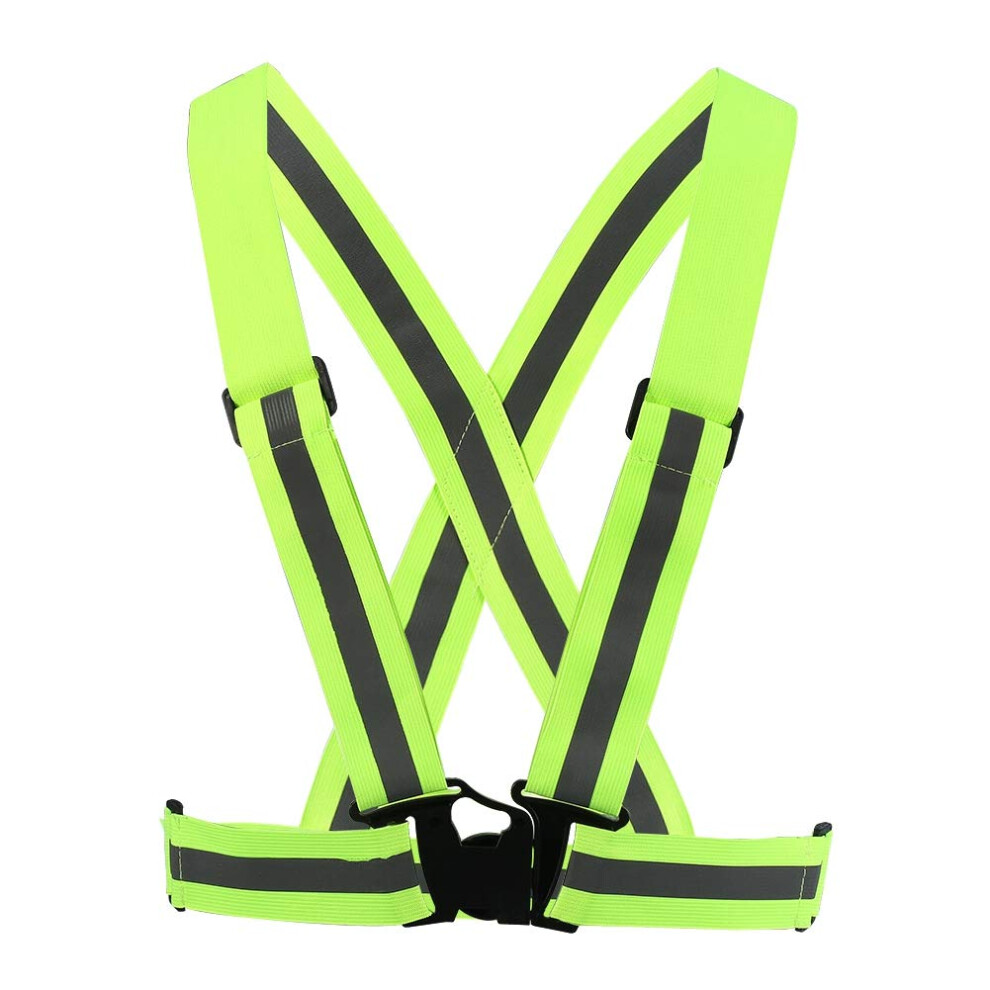 Visibility Reflective Vest, Elastic Safety Belt, Adjustable Gear For Night Running, Cycling And Jogging 9382693763921