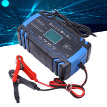 Caricabatterie intelligente con scatola in ABS 12V/24V 8A/4A, caricabatterie auto con ventola