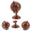 Globe Décor Vintage Métal Marron Pour Bureau 11