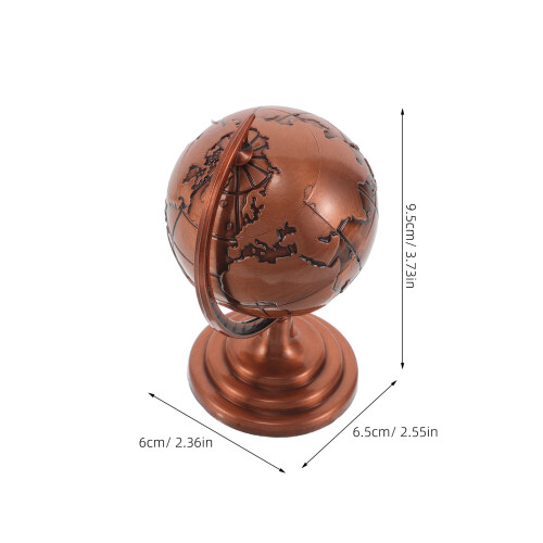 Globe Décor Vintage Métal Marron Pour Bureau 2