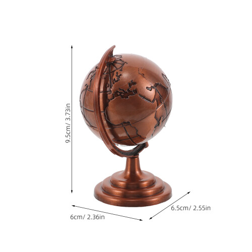 Globe Décor Vintage Métal Marron Pour Bureau 1