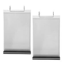 2Pcs Versatile Acrylic Tabletop Menu Rack with Multi-Page Flip Design