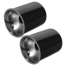 2Pcs Black Windproof Stainless Steel Car Ashtray with Lid for Vehicle