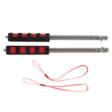 Telescopic Handheld Flagpoles Stainless Steel Sponge Handle Waterproof Durable Extendable Anti Slip Design Compact Round Ball Multipurpose Tour Guide