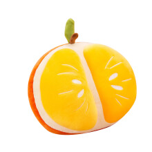 Almofada de pelúcia com costura reforçada, em formato de laranja com bolso para a mão. Leve, macia e portátil, perfeita para decorar sua casa com