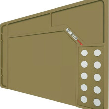 Weapon Cleaning Mat, Gun Mat with Magnetic Dots, NonSlip, Oil Resistant (Brown)