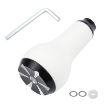 Fishing Reel Handle Modification NonSlip Rubber Power Button Aluminum Alloy White