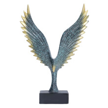 Statue d'aigle à l'échelle saisissante, décoration intérieure avec un design d'aile abstrait nordique unique, fabrication artisanale exquise,