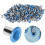 Set di occhielli in ottone 500 pezzi 2 mm foro interno azzurro chiaro 15