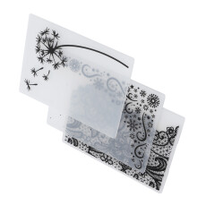 3 Plastic Embossing Folders for Artistic Card Making & Scrapbook DIY