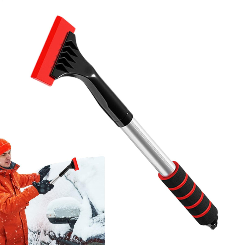 Ice Scraper For Car Windscreen, Telescopic Snow Scraper With Foam Handle 9347817095883