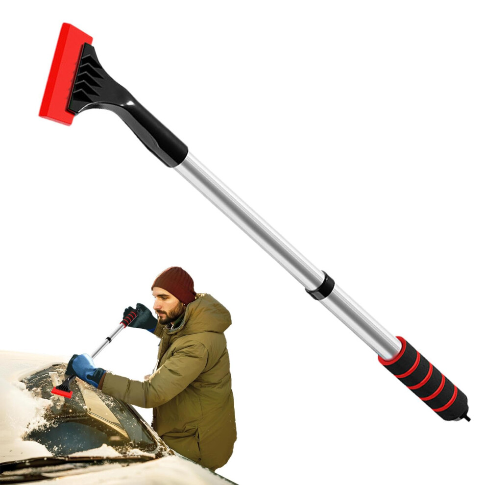 Snow Scraper For Car, Ice Scraper For Car, Extendable Car Scraper For Windows, Windscreen Snow Ice Scraper, Car Window Snow Broom For Winter Scalable 9347817095906
