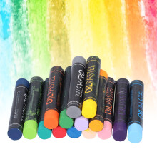 Heavy Color Oil Pastels Set, 18 Cylindrical Sticks, 7cm for Graffiti & Art