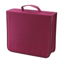 Disc Case 256/384 Capacity VCD Wallet Protective Storage Organizer Holder Booklet Album Box Binder Rose Red 384 Pieces