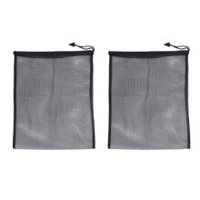 Fine Mesh Filter Bags, Outdoor Water Pond Filters Protection, Premium Polyester Fiber Adjustable Drawstring Filter Bags for Pond Biological Filters