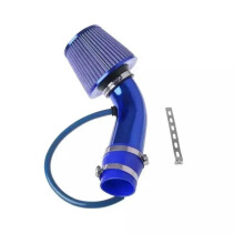 Universal 76mm Cold Air Intake Kit with Blue Mushroom Filter and Aluminum Pipe for Max Airflow