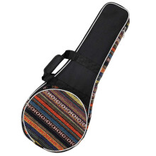 Mandolin Guitar Bag National Style Multicolor Shoulder Strap Thick Handbag Backpack Easy to Carry with Adjustable Straps