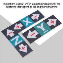 Set of Plastic XYZ Label Stickers for Engraving Machines Good for Marking
