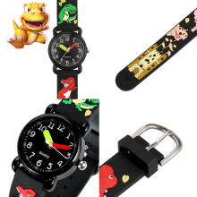 3D Cartoon Dinosaur Car Kids Watch Waterproof PVC, 27mm Dial