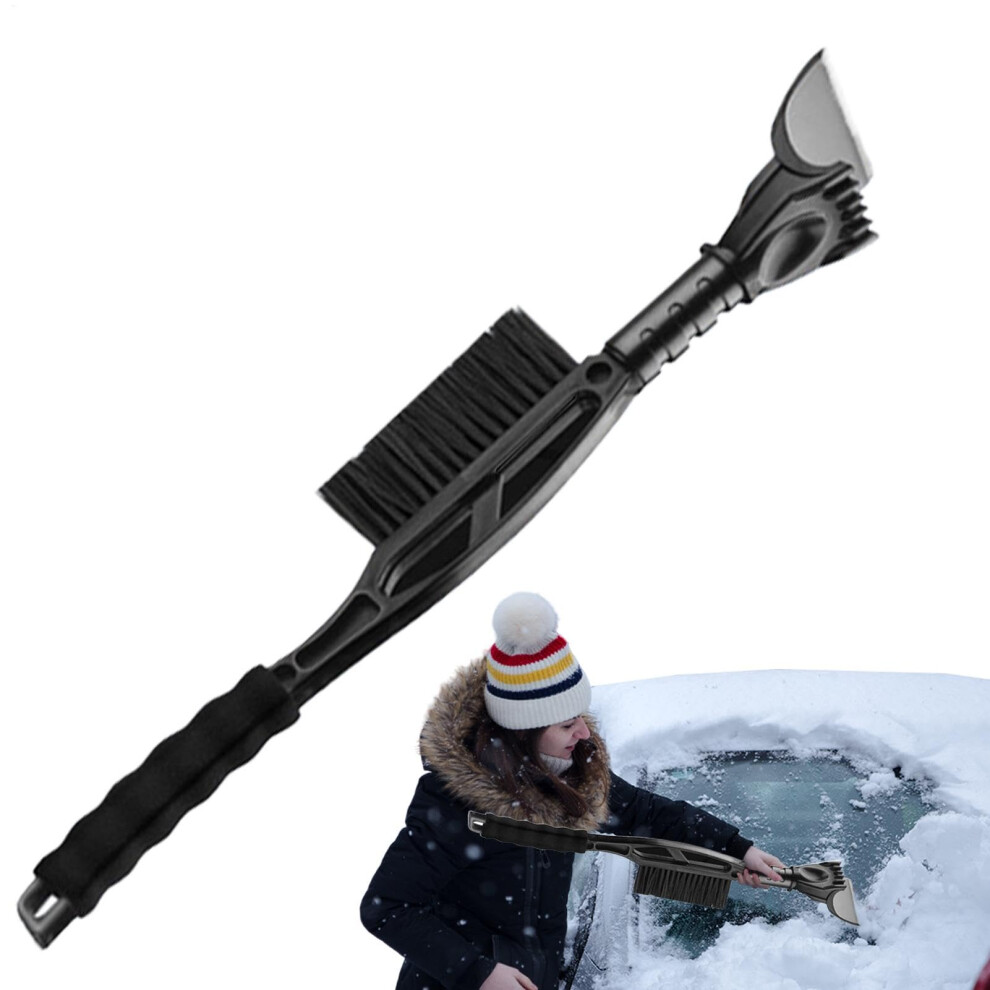 Car Ice Scraper And Brush Portable Snow Brush For Windscreen Efficient Snow And Ice Scraper For Cars And Trucks 9347817096958