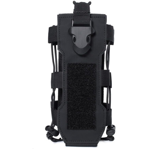 Molle Kettle Bag Camping Lightweight Water Bottle Bag for Backpack Attachment (Black) 2