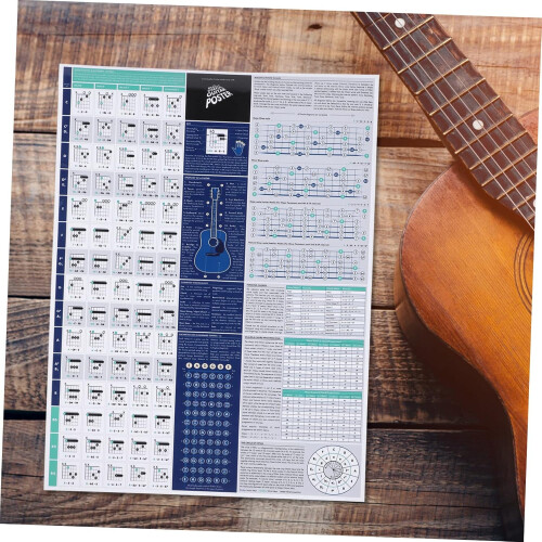 poster with guitar chord diagrams, reference books for guitar 2