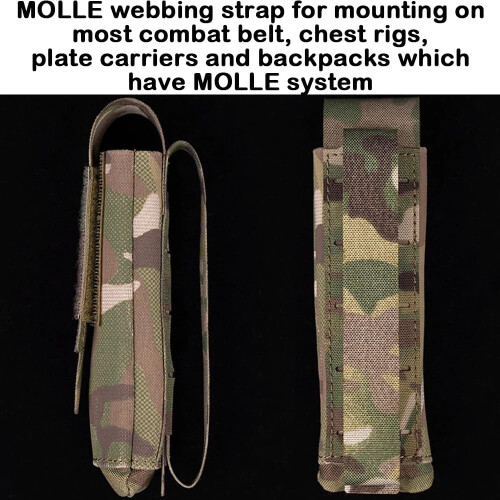 MOLLE Small GP Pouch Elastic General Purpose Pocket For Flashlight Tools Black 2
