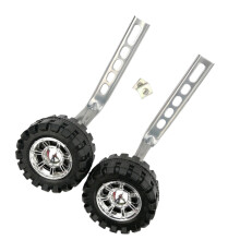 Children's Bicycle Support Wheels Stabilizers Mounted Kit Parts for Child Adjustable Accessories Silver Clamp Silver Clip