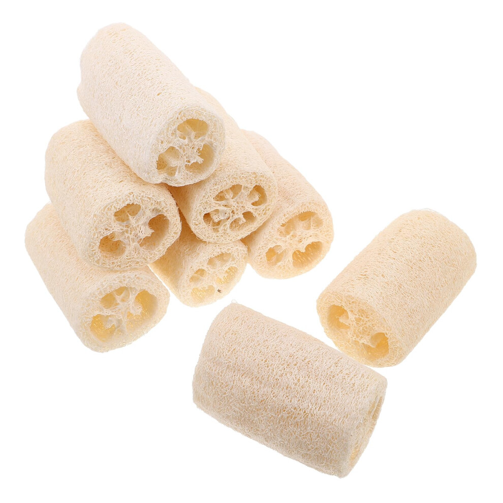 Natural Loofah Sponge 8Piece Set Exfoliating Loofah Scrubbers For Face And Body, Bath Spa Shower Sponges