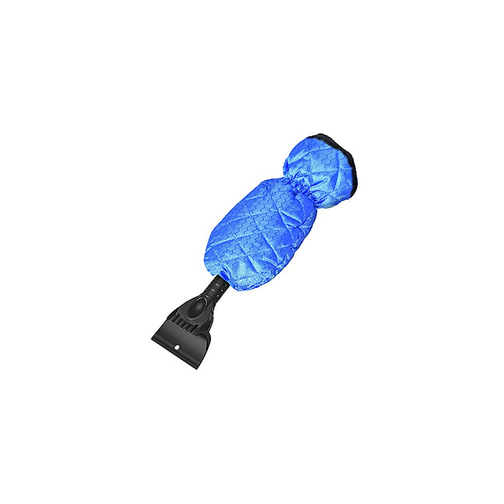 Auto Telescopic Ice Scraper Durable Warm Gloves Scraper Snow Ice Shovel Removal For Winter Snow Ice Defrosting Blue 9382693766854