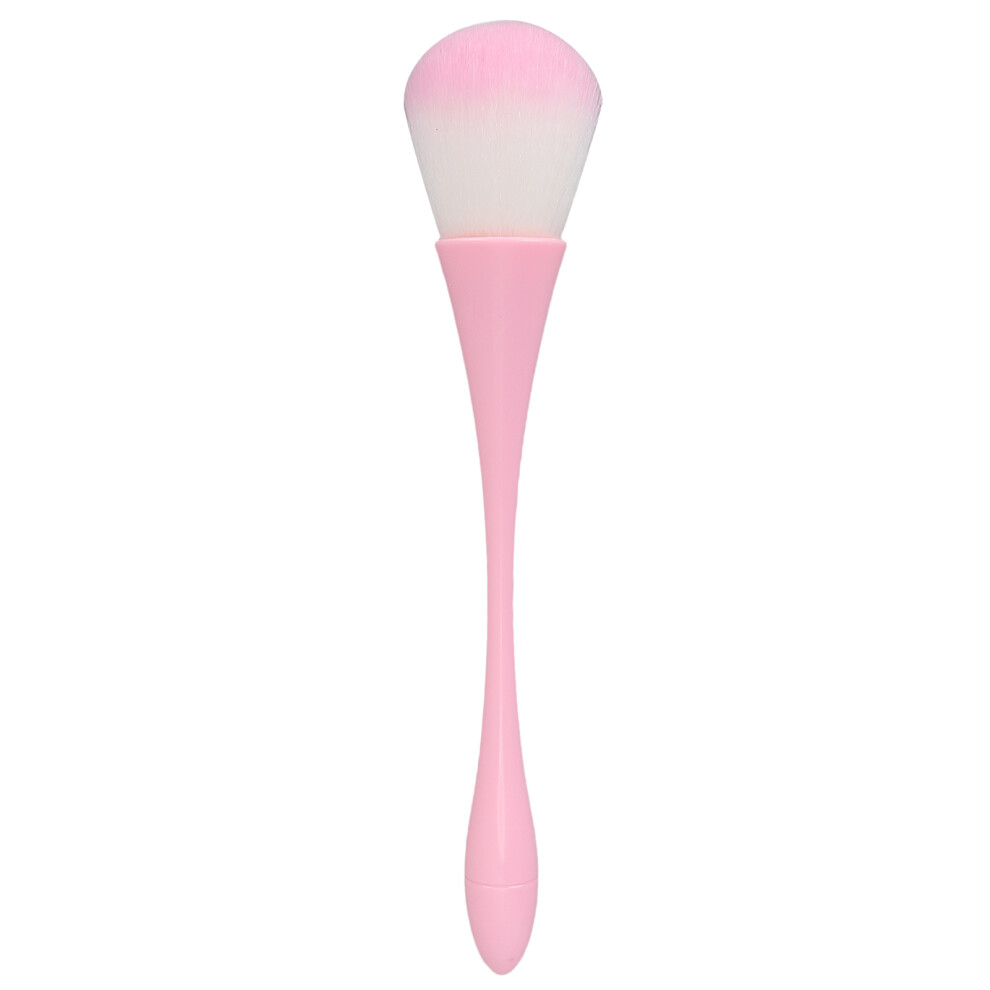 Pink Nail Dust Brush For Manicure, Gradient Handle Soft Fluffy Hair Nail Duster Brush Glitter Powder Cleaner Brushes With Ergonomic Design For