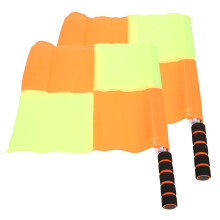 2pcs Referee Flags with Storage Bag for Soccer/Football Training