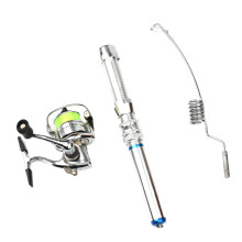 Ice Fishing Rod Telescopic Reel Combo Set AllInOne Ice Fishing Kit With Reel For Adults Winter Gear