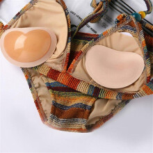 Removable Silicone Self-Adhesive Push Up Bra Pads, Black & Flesh