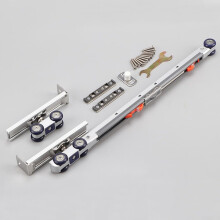 Sliding Door Roller with Damping, Quiet Zinc Alloy Barn Door Hardware, 100kg Heavy Duty Capacity