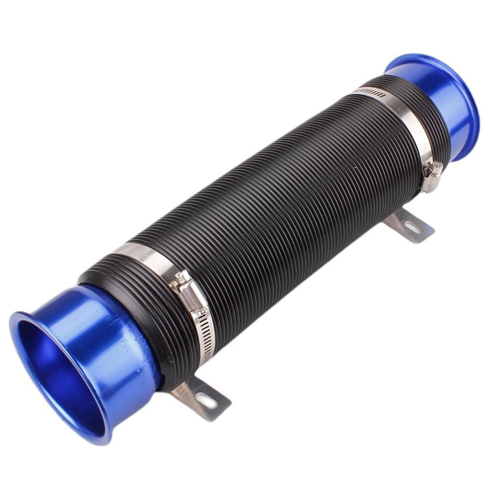 Air Intake Filter 76Mm Car Cold Air Turbo Inlet Pipe Adjustable Flexible Duct Hose Blue 9382693941374