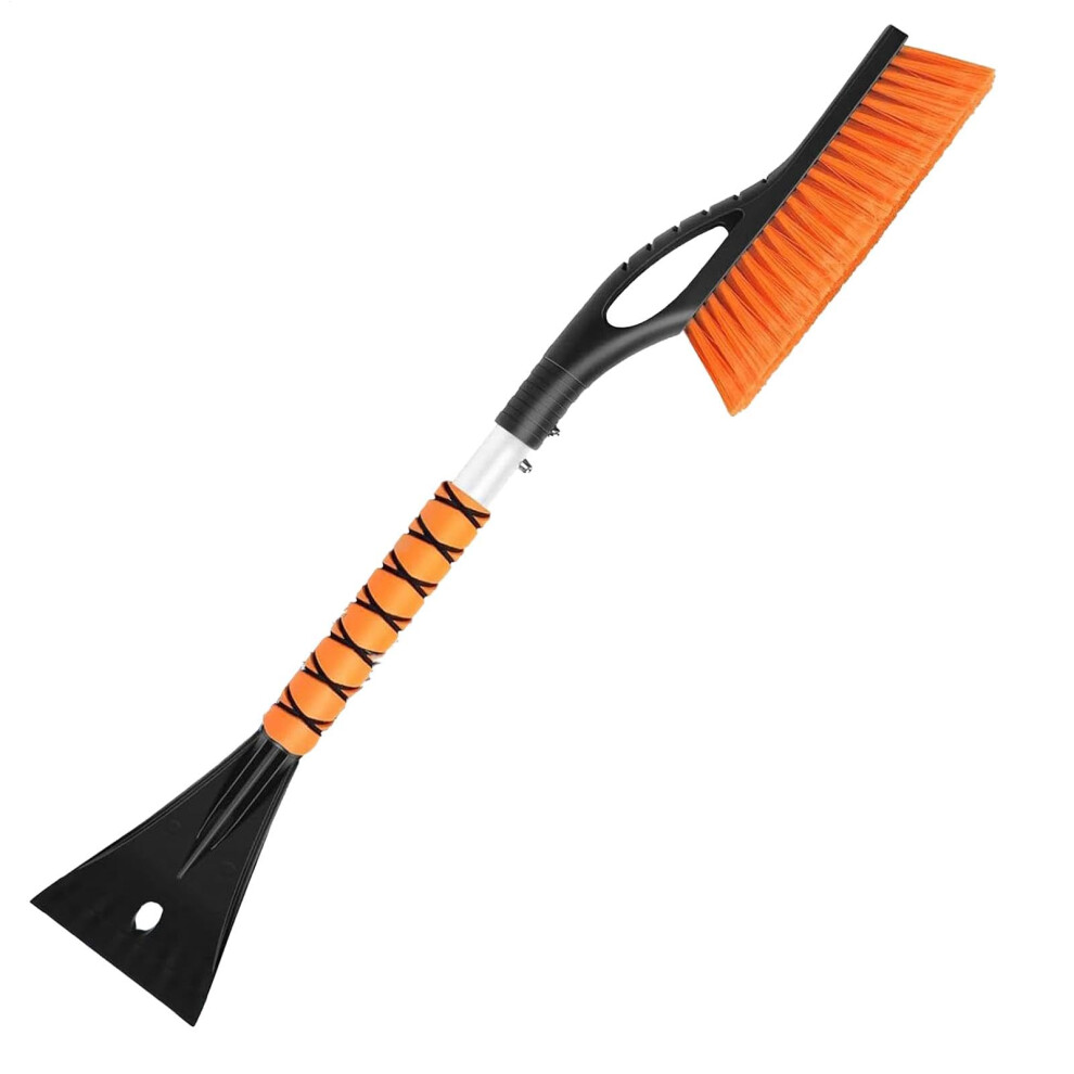 Aluminum Ice Scraper, Detachable Windshield Snow Brush Durable Snow Shovel 9382693767554