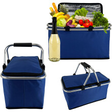 Sac isotherme pliable pour pique-nique de 30L, sac extérieur pour pique-nique, dimensions : 46x28x24 cm