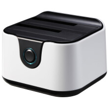 2xSATA 2.5/3.5 USB 3.0 HDD Dock Cloning Function WhiteBlack Design Supports 2 Drives
