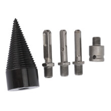 5 Stück Stahl-Feuerholzsplitting-Bohrer - 42 mm Abnehmbare Stahlspitzen