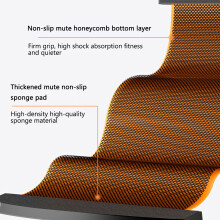Slide Board mit Schuhabdeckung, Schlankheitstraining-Matte, 140-230cm, Schwarz/Orange