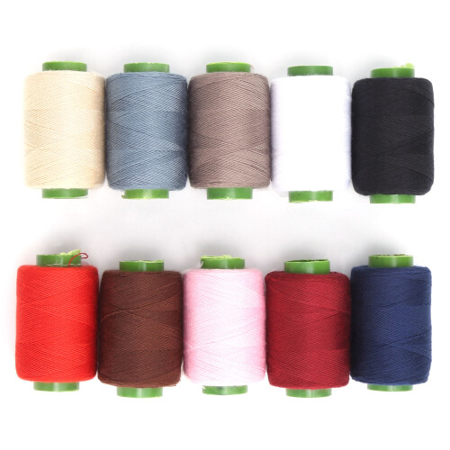 10pcs Household Polyester Sewing Thread Rolls for DIY Embroidery & Sewing Projects