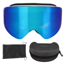 Ski Goggles For Men And Women, Anti Fog Anti UV Double Layer Polycarbonate Lens OTG Design Comfortable TPU Frame Ventilation System Snow Goggles For S