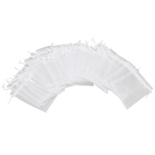 Organzabeutel, transparentes Organzamaterial für Mehrzweckbeutel als Gastgeschenke für Hochzeiten und Partys, hochwertiges, transparentes Organza