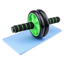 Abs Wheel Double Wheel Abdominal Wheel Multifunctional Abdominal Core Exercise Home Fitness Abdominal Wheel Trainer Green