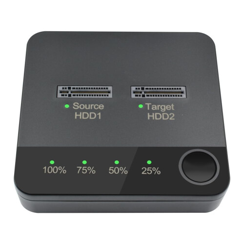 M.2 Duplicator M.2 Dual Bay SSD Enclosure External Docking Station Clone Function For M.2 HDD SSD Reader