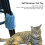 Table à gratter pour chats avec herbe à chat, silicone doux, bleue, L 4