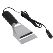 12V Electric Heated Ice Scraper with Ergonomic Foam Grip for Cars Trucks SUVs Winter Driving
