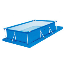 Swimming Pool Cover Mat Large PE Fabric Floor Mat for Pool SkidResistant Easy to Use 445x254 cm Blue