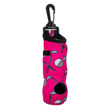 Golf Bag Holder 3Tee Capacity WaterResistant Lightweight Golf Ball Carry Bag With Keychains Pink For Men Women Travel
